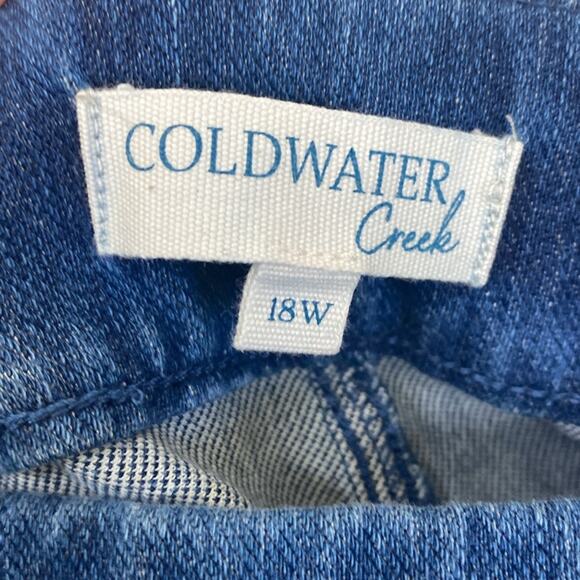 Coldwater Creek women’s size 18 medium wash wash slip on jeans - Picture 3 of 7